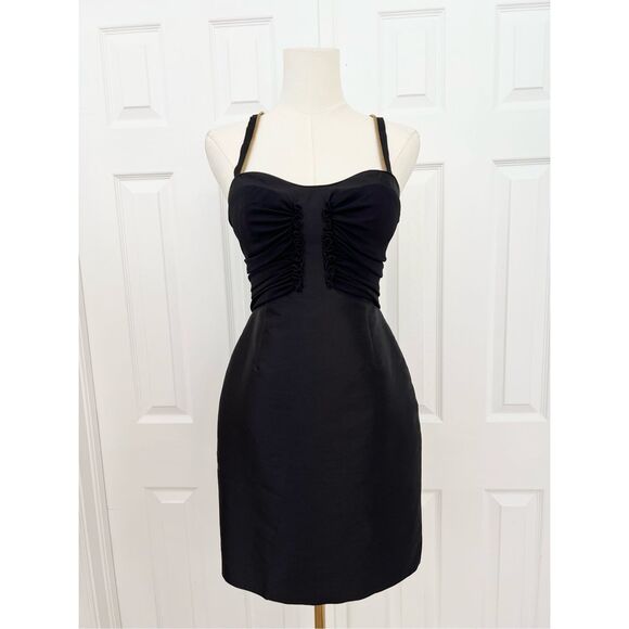 Proenza Schouler Dresses & Skirts - Proenza Schouler Black Wool Silk Blend Structured Mini Dress Full Back Zipper 2